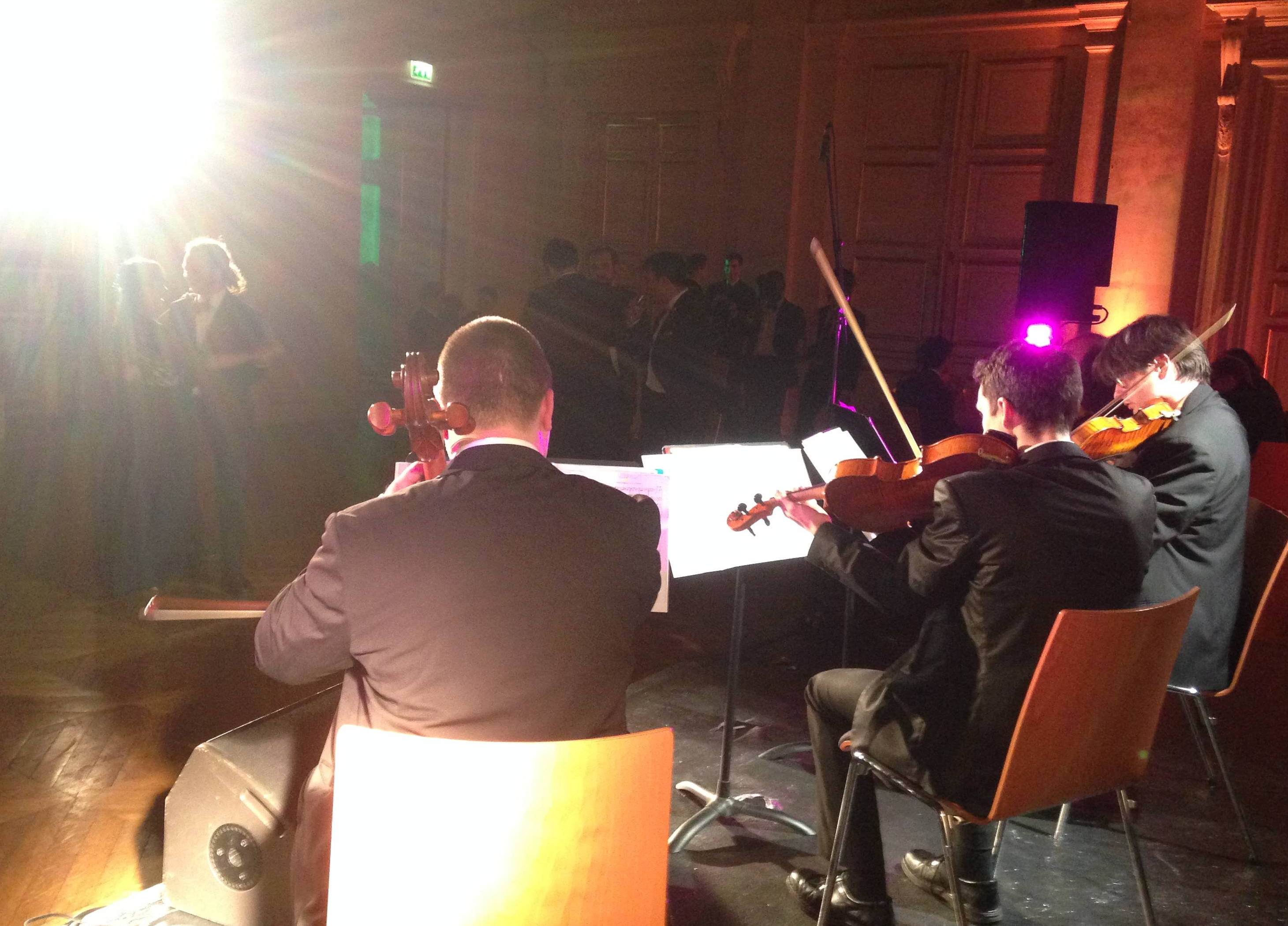 Quatuor à cordes Grupalli en concert au palais Brongniart de Paris